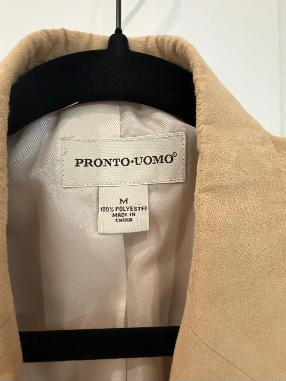 Pronto Uomo Beige Suede Sport Coat